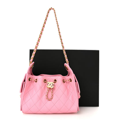 Chanel Caviar Quilted Mini Chanel 25 Handbag Pink 11 of 11