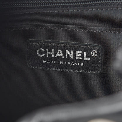 Chanel Lambskin Quilted Mini CC Chain Bucket Bag Black 5 of 8