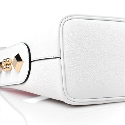 Christian Louboutin Grained Calfskin Mini Carasky Bucket Bag White 8 of 9
