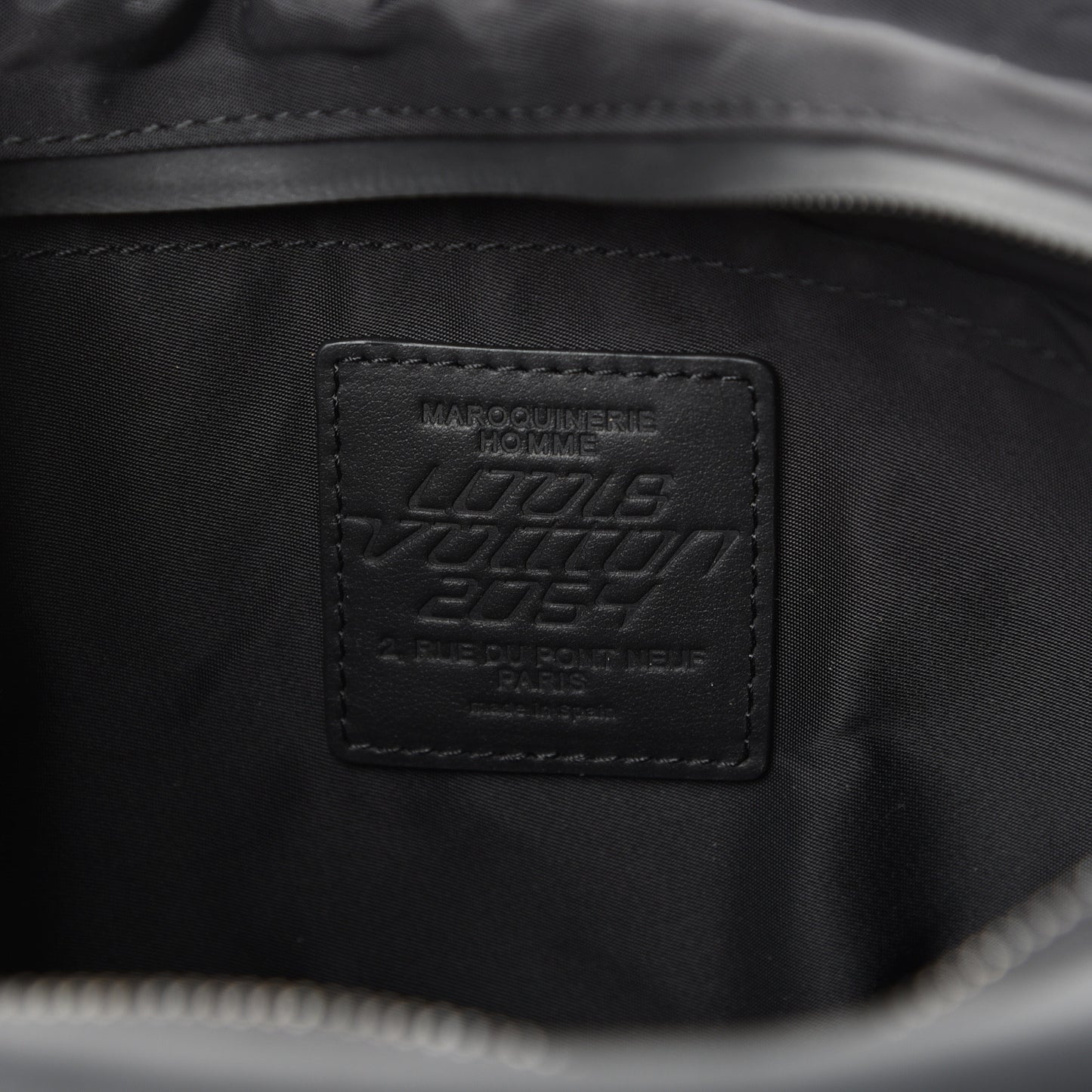 Calfskin Monogram 2054 Capsule Expandable Messenger Grey Black