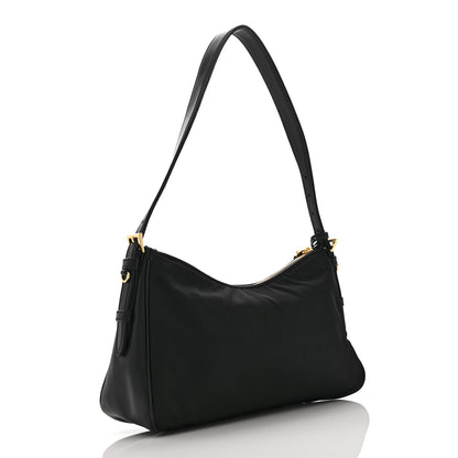 Prada Re-Nylon Vitello Large Aimee Shoulder Bag Black 3 of 10