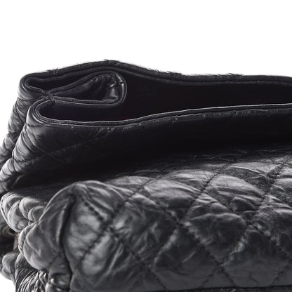Chanel Aged Calfskin Quilted Coco Rider Fold Over Flap Black 9 of 11
