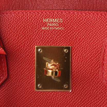 Hermes Epsom Birkin 30 Rouge Casaque 6 of 12