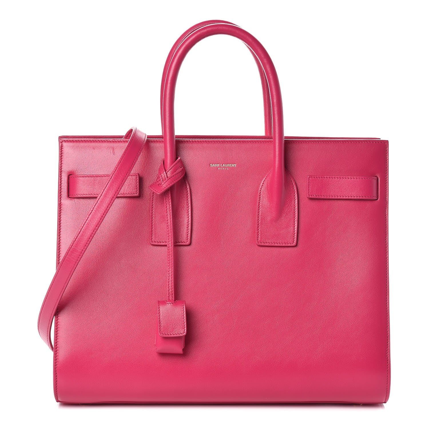 Saint Laurent Calfskin Small Sac De Jour Lipstick Fuchsia 1 of 8