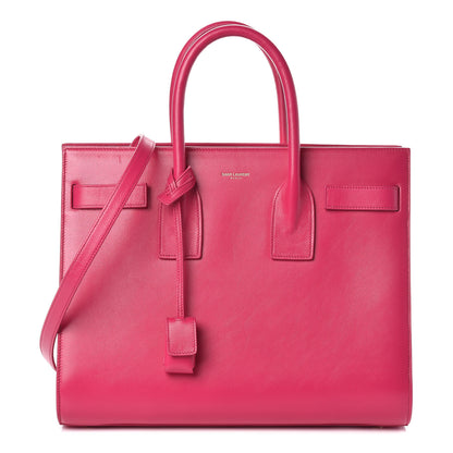 Saint Laurent Calfskin Small Sac De Jour Lipstick Fuchsia 1 of 8