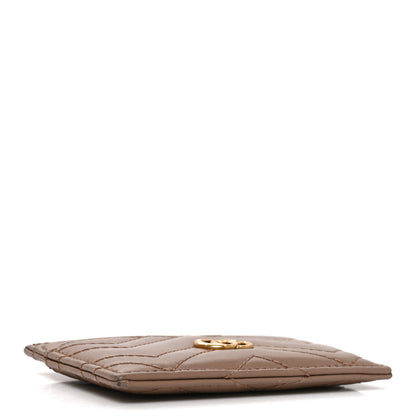 Gucci Calfskin Matelasse GG Marmont Card Holder Porcelain Rose 4 of 9
