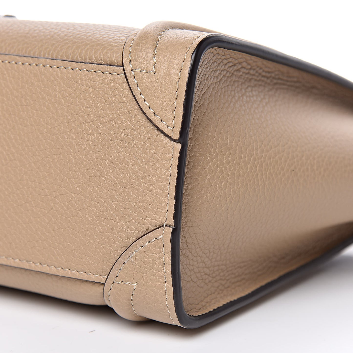 Drummed Calfskin Nano Luggage Dune