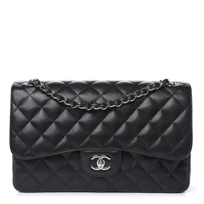 Chanel Caviar Quilted Jumbo Double Flap Black 2 of 14