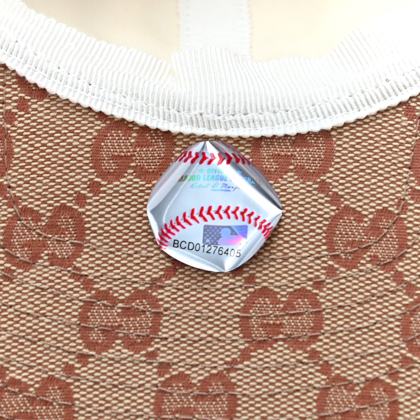 X MLB Monogram SF Giants Baseball Hat 55-59 Beige Ruggine