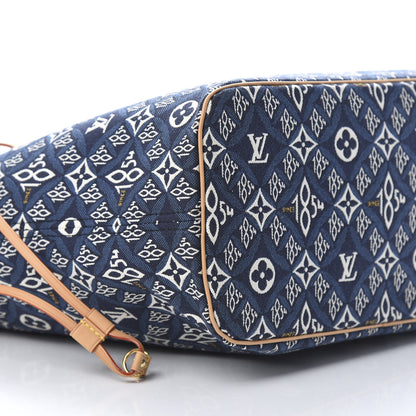 Louis Vuitton Jacquard Since 1854 Neverfull MM Blue 9 of 10