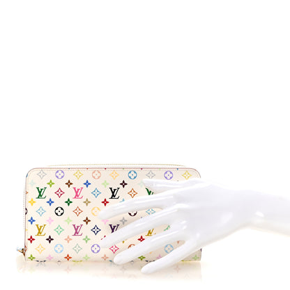 Louis Vuitton Monogram Multicolor Zippy Wallet White Litchi 3 of 12