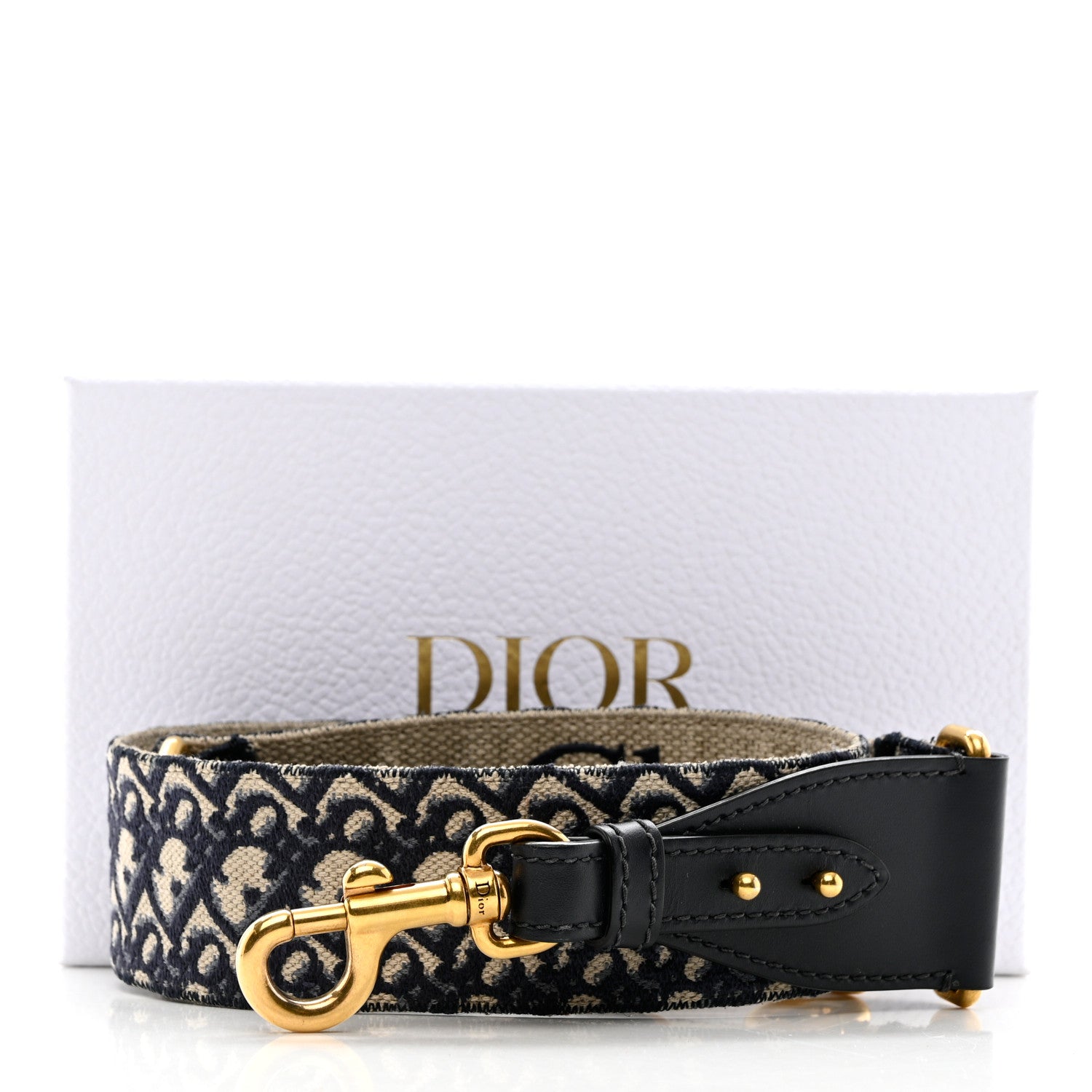Christian Dior Oblique Shoulder Strap Blue 6 of 6