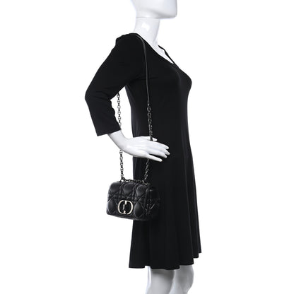Christian Dior Calfskin Macrocannage Small Caro Bag Black 3 of 9
