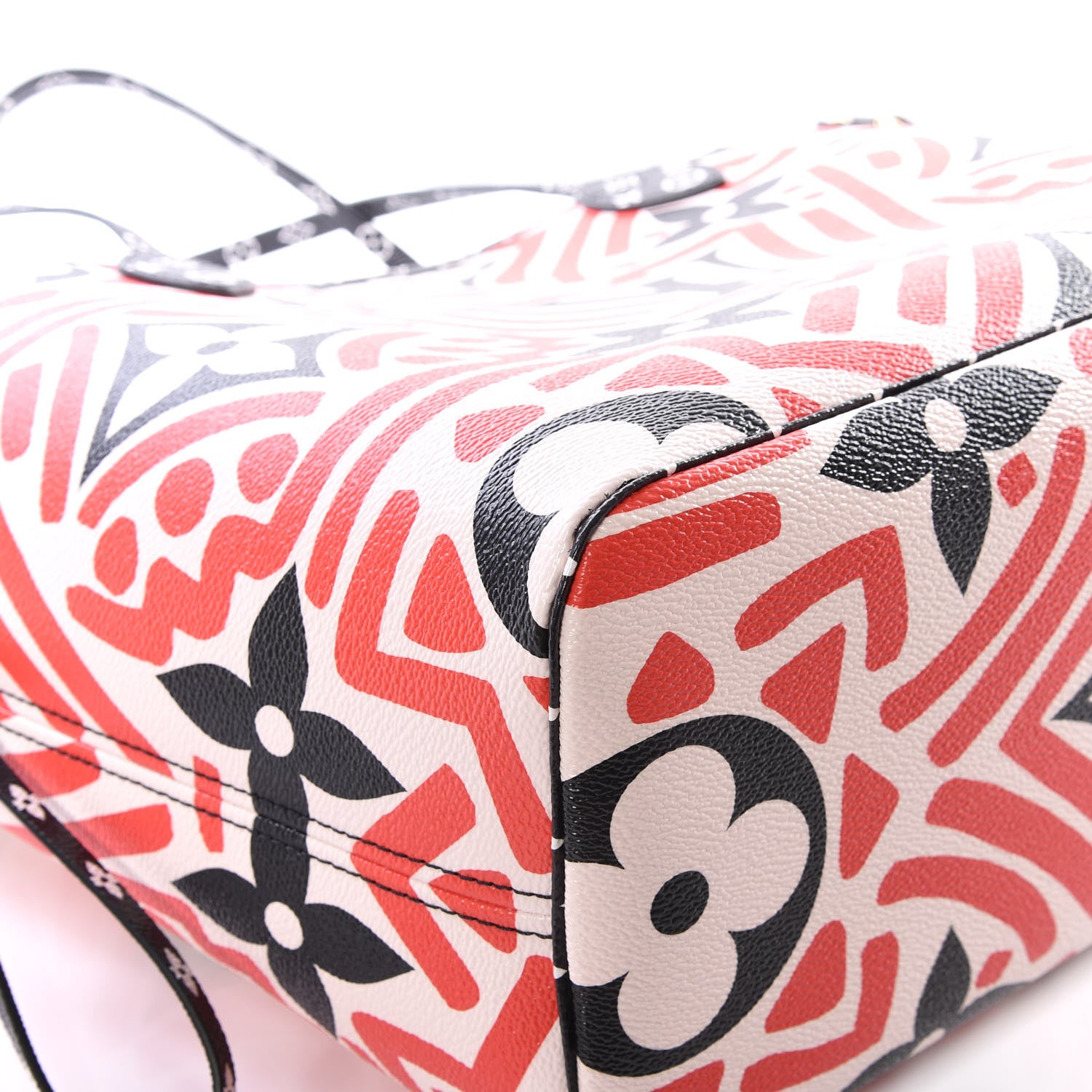 Louis Vuitton Monogram Giant Crafty Neverfull MM Creme Rouge Black 5 of 11