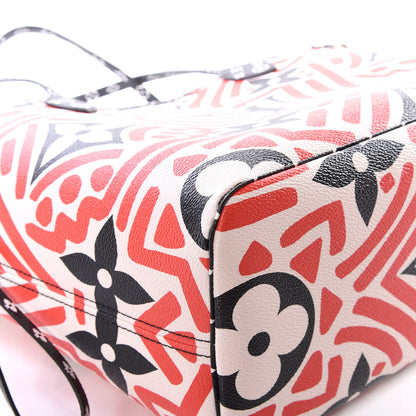 Louis Vuitton Monogram Giant Crafty Neverfull MM Creme Rouge Black 5 of 11