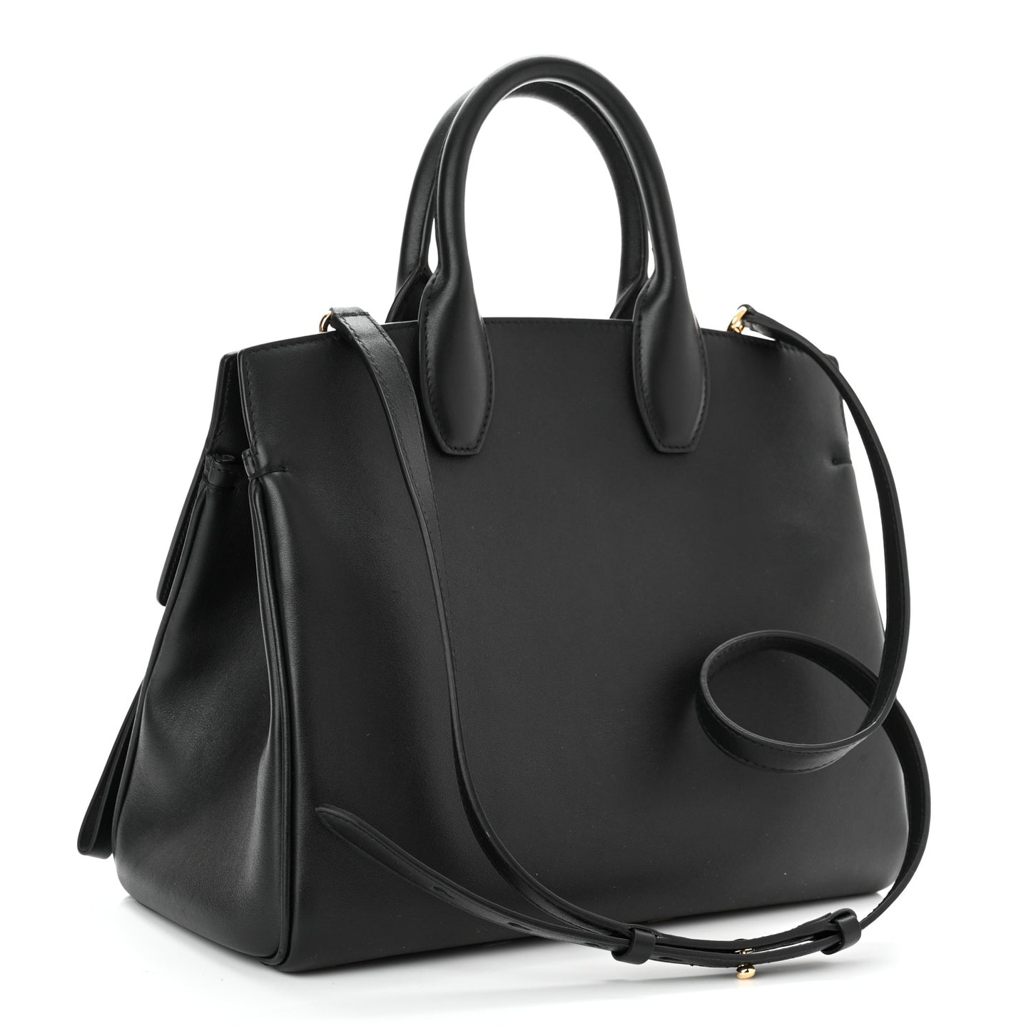 Calfskin Medium Studio Bag Black