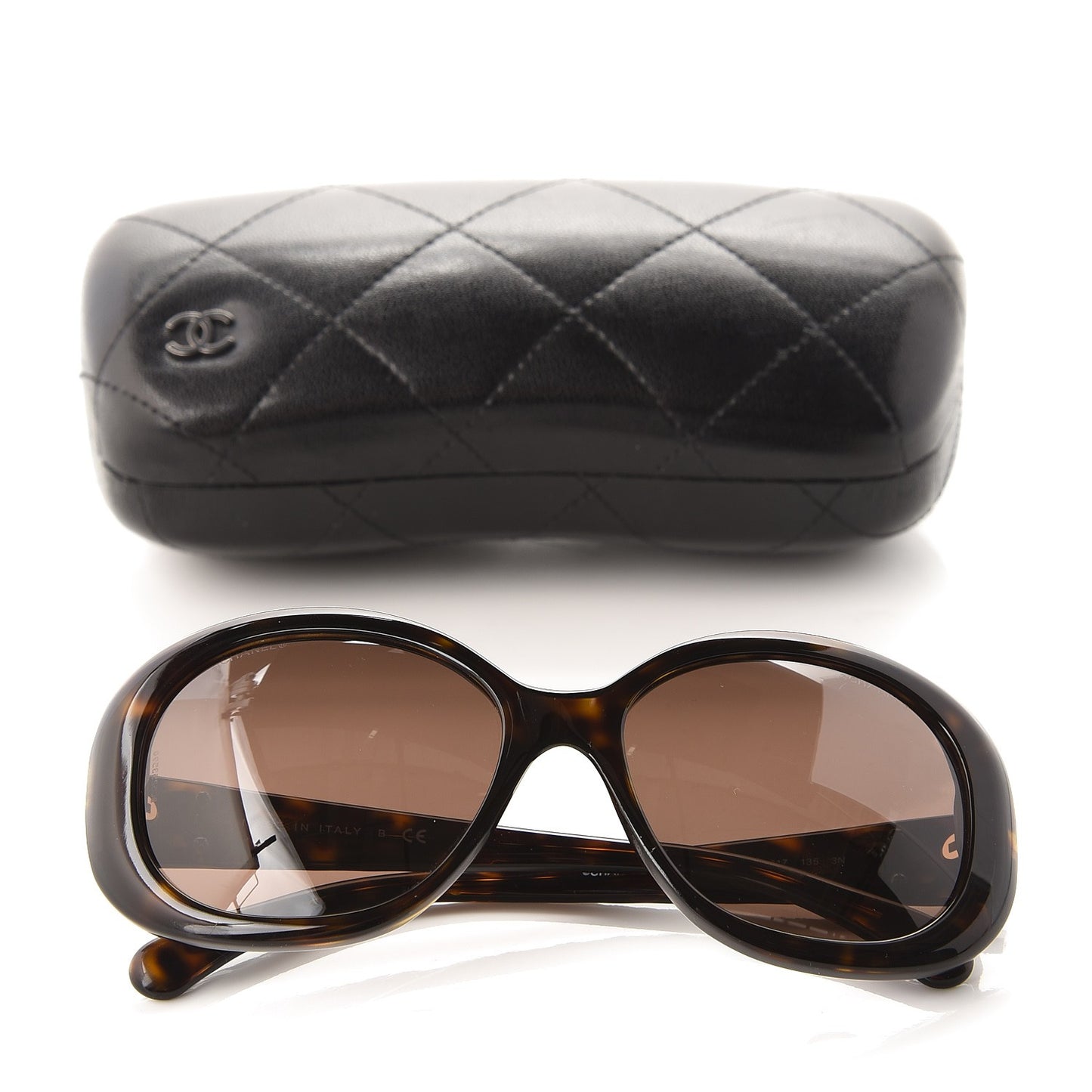 Quilted CC Sunglasses 5188 Tortoise