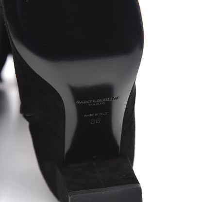 Saint Laurent Suede Babies Over The Knee Boots 36 Black 6 of 7