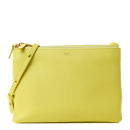 Celine Lambskin Large Trio Crossbody Bag Fluo Yellow 1 of 4