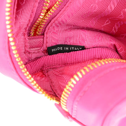 Prada Tessuto Nylon Vela Saffiano Cosmetic Pouch Peonia 7 of 7