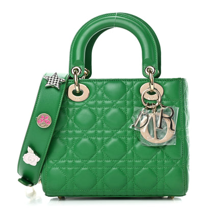Christian Dior Lambskin Cannage Small Lucky Badges My Lady Dior Green 1 of 4