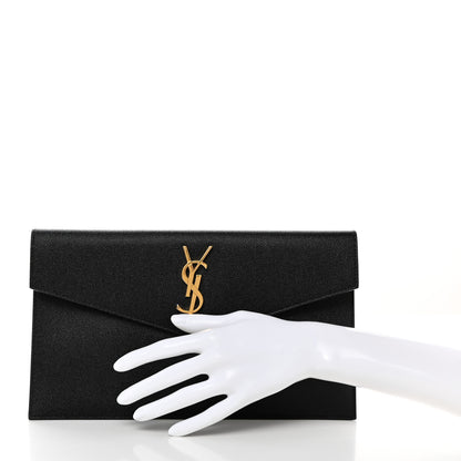 Saint Laurent Grain De Poudre Uptown Pouch Black 2 of 8