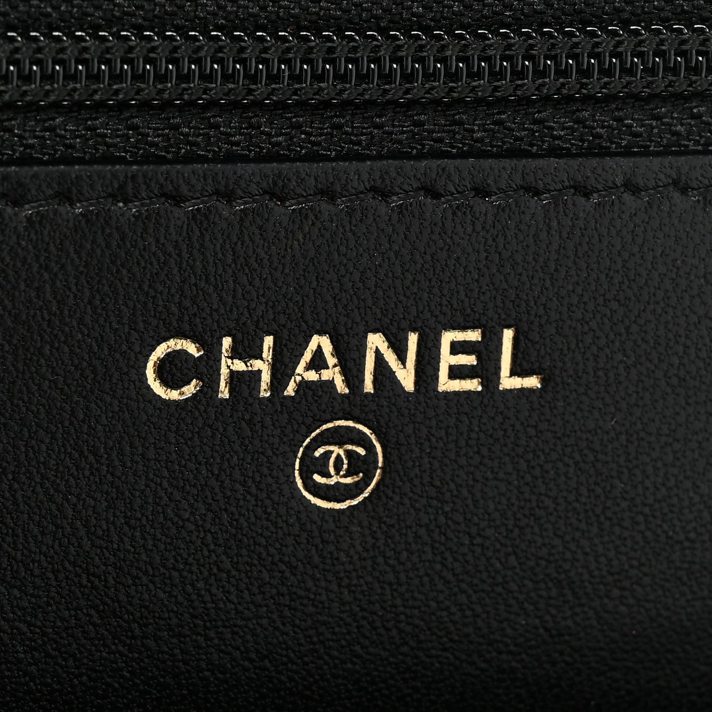 Lambskin Quilted Trendy CC Wallet On Chain WOC Black