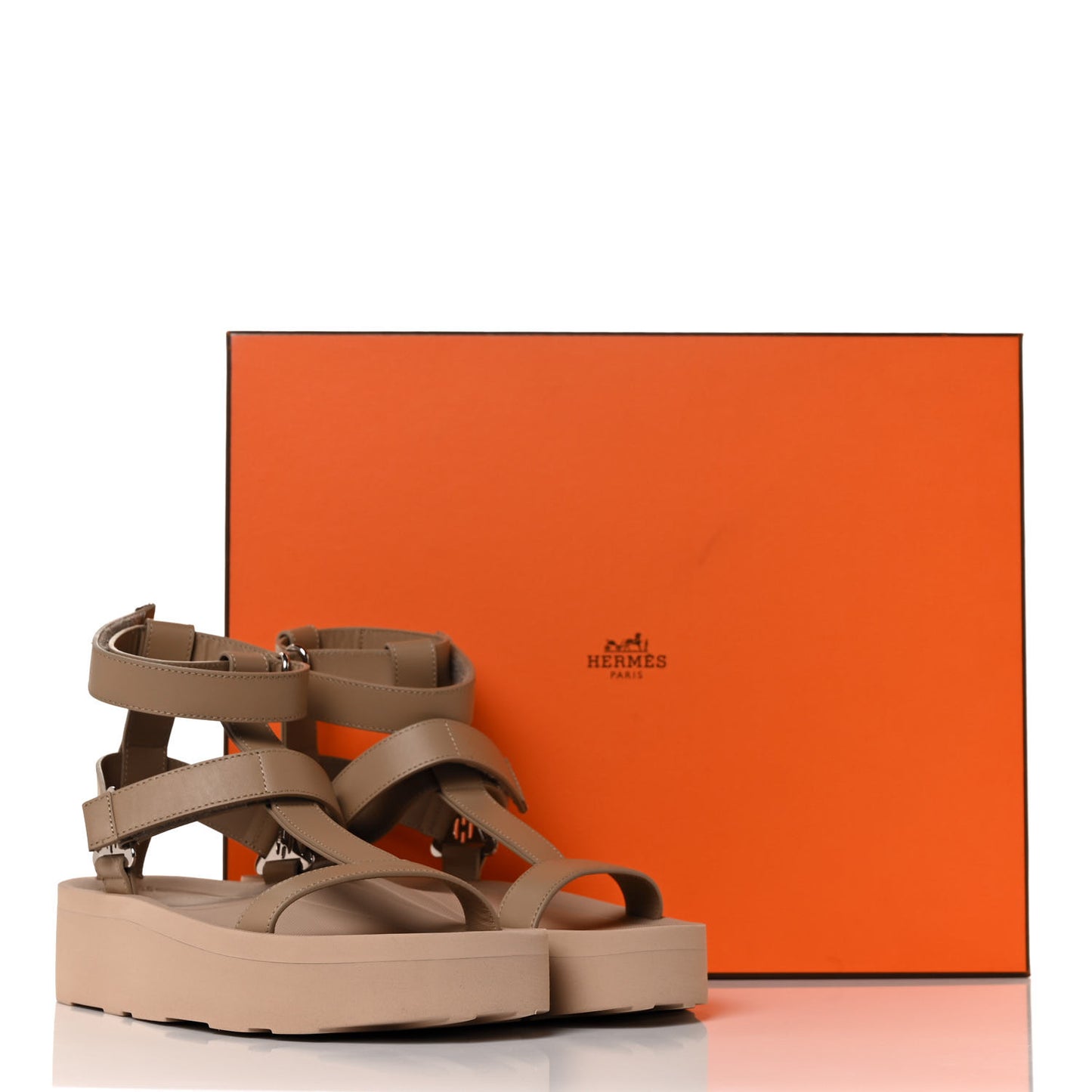 Calfskin Womens Enid Sandals 36 Argile