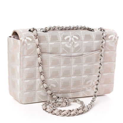 Chanel Nylon Medium Travel Flap Light Beige 3 of 11