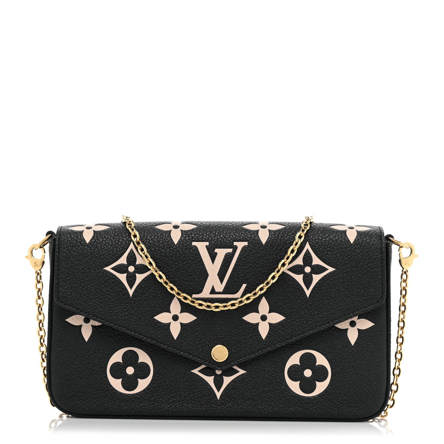 Louis Vuitton Empreinte Monogram Giant Felicie Pochette Black Beige 2 of 12