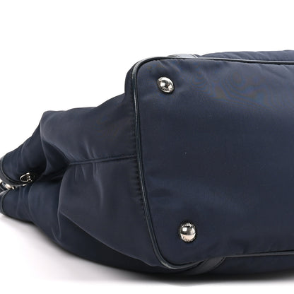Prada Tessuto Nylon Soft Calf Small Tote Blue 8 of 11