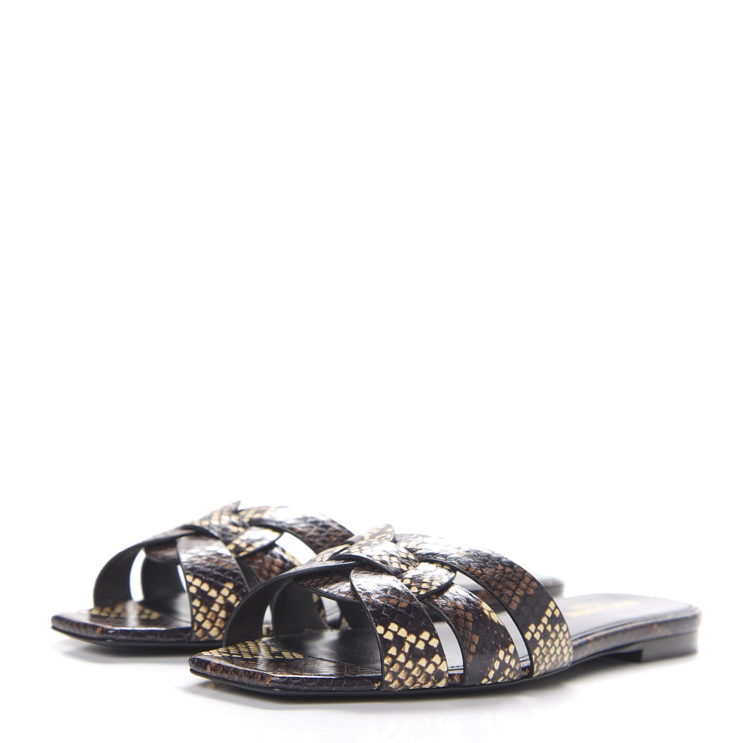 Snakeskin Tribute 05 Slide Sandals 37.5 Oro