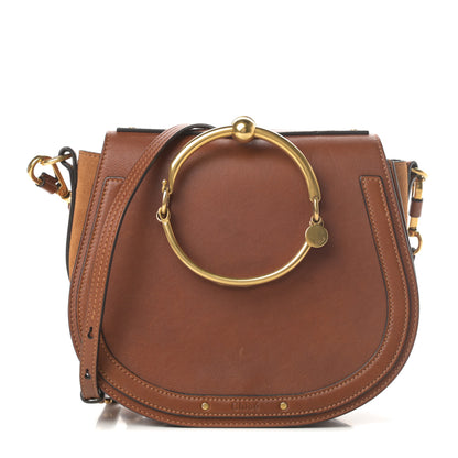 Chloe Calfskin Suede Medium Nile Bracelet Bag Caramel 1 of 15