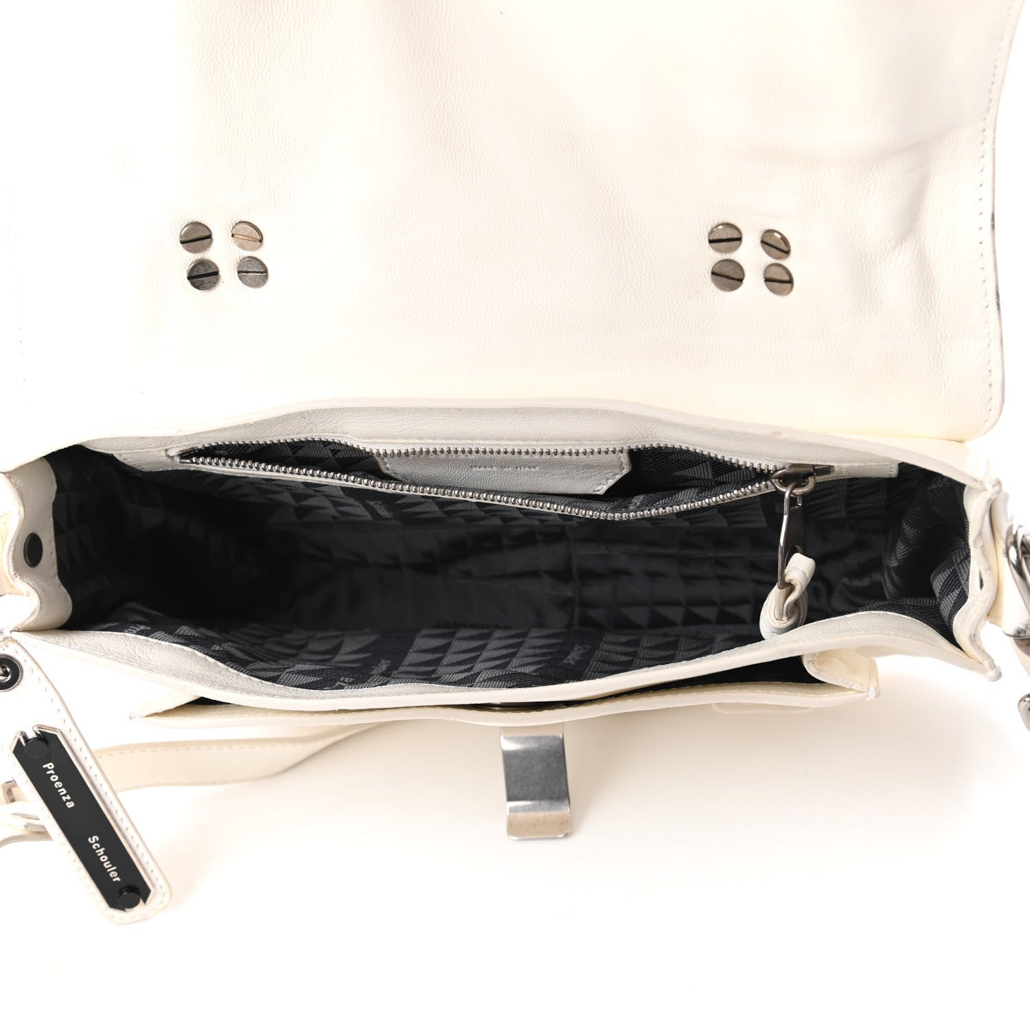 Proenza Schouler Lambskin Tiny PS1 Satchel White 5 of 10