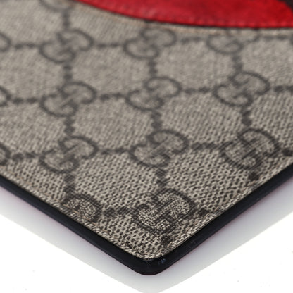 Gucci GG Supreme Monogram Mystic Cat Large Zip Pouch Red 9 of 16