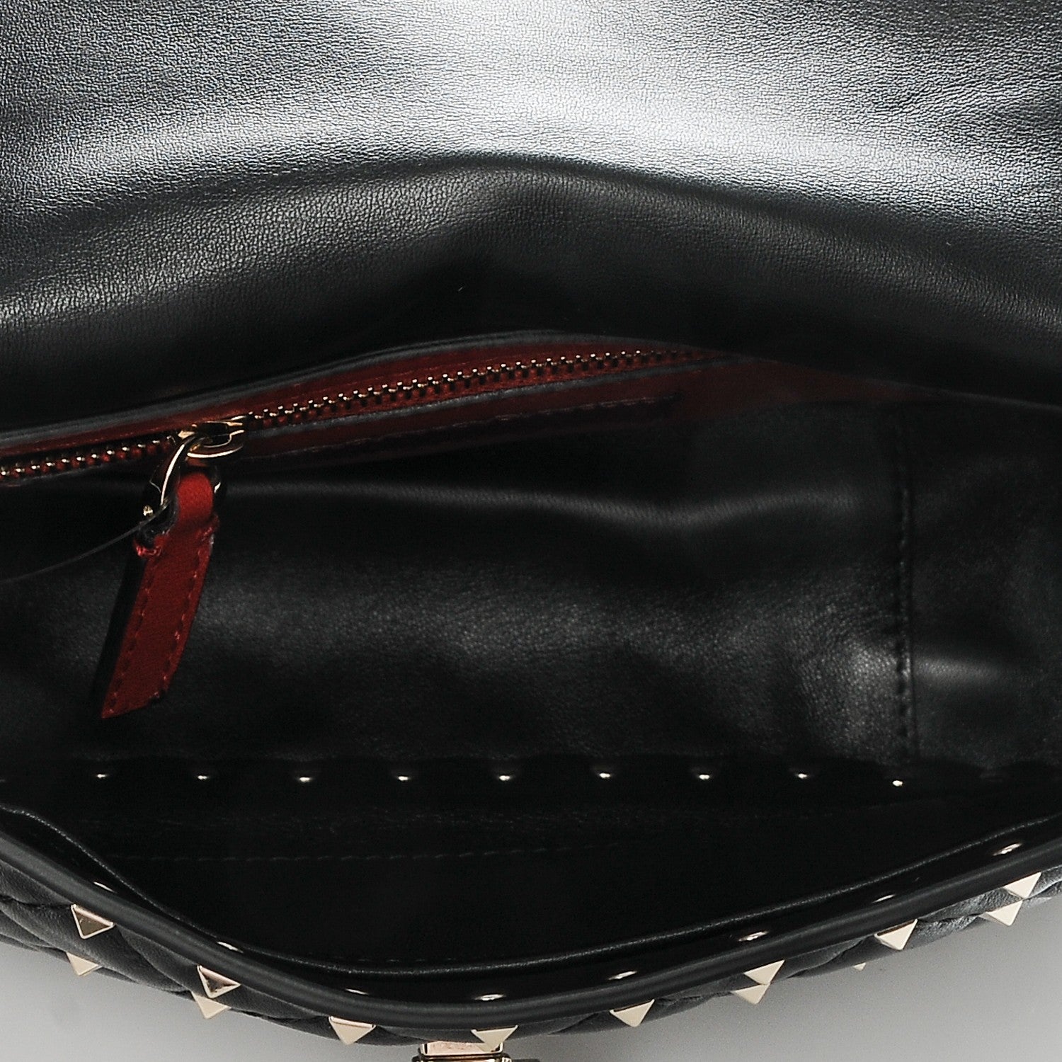 Valentino Garavani Lambskin Medium Rockstud Spike Shoulder Bag Black 5 of 6