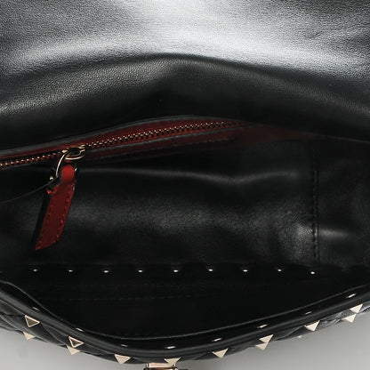Valentino Garavani Lambskin Medium Rockstud Spike Shoulder Bag Black 5 of 6