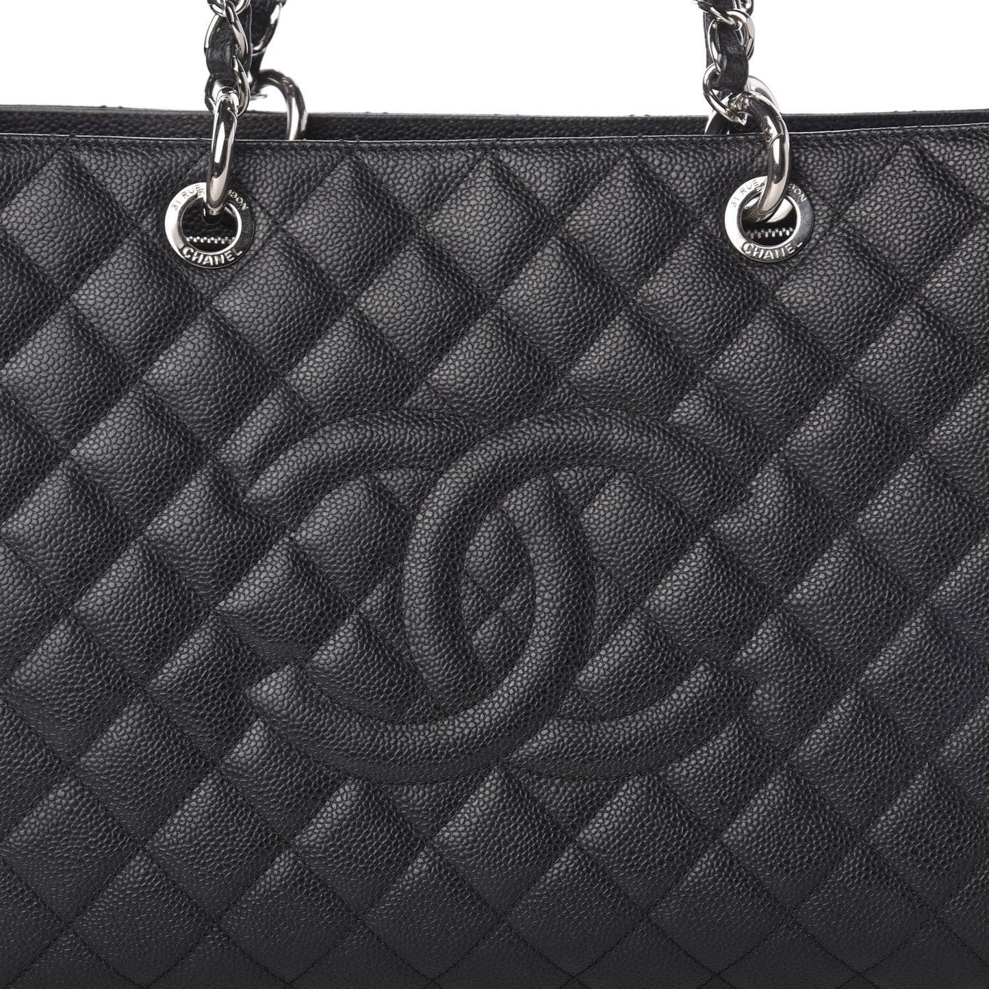 Caviar Quilted XL Grand Shopping Tote GST Black