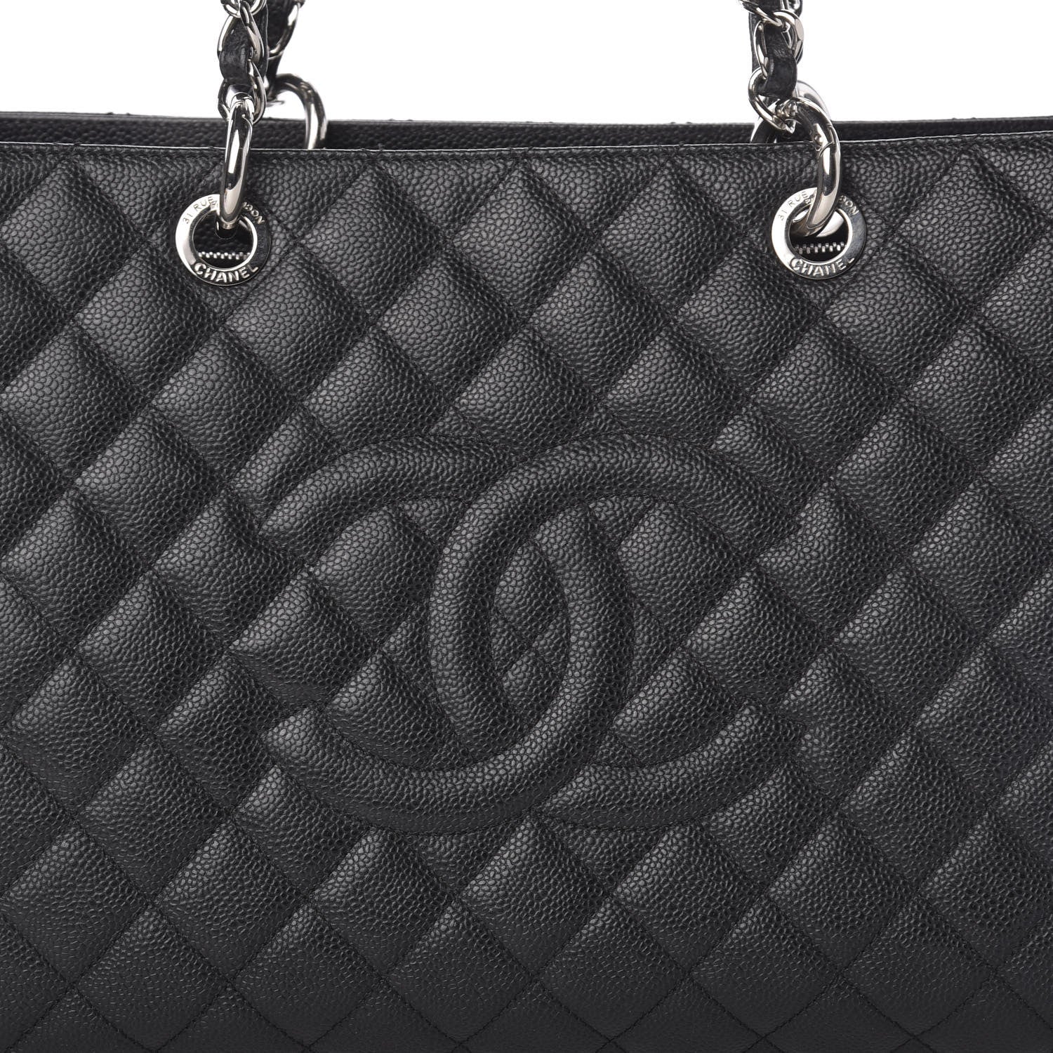 Chanel Caviar Quilted XL Grand Shopping Tote GST Black 10 of 10