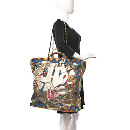 Chanel Graffiti Printed Canvas Street Spirit Tote Multicolor 2 of 9