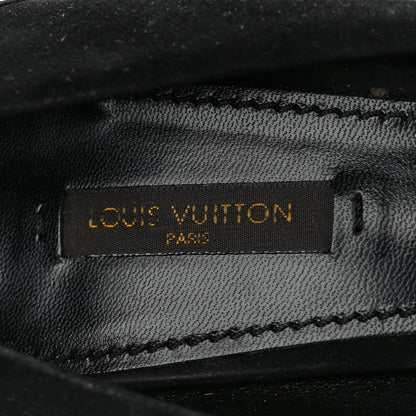 Louis Vuitton Suede Peep Toe Pumps 40 Black 8 of 10