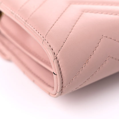 Gucci Calfskin Matelasse GG Marmont Chain Wallet Perfect Pink 9 of 13