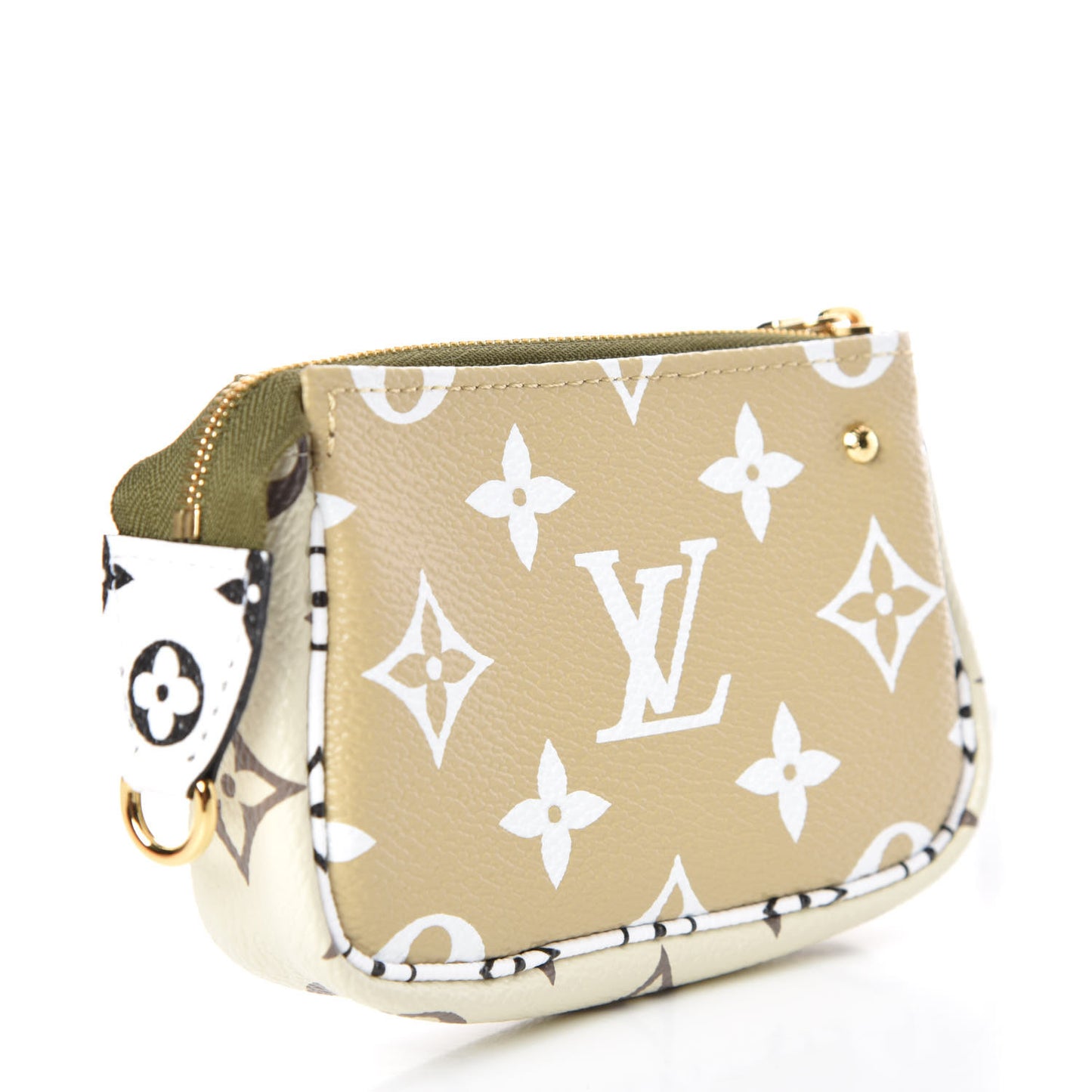Monogram Giant Micro Pochette Accessories Kaki White