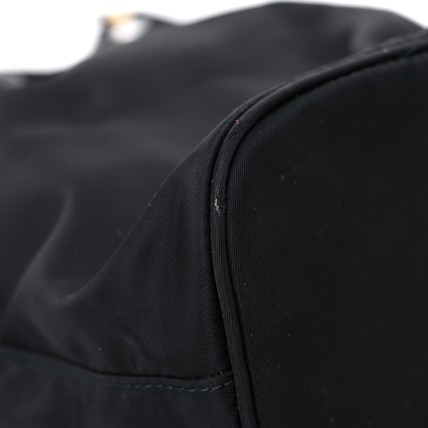 Prada Saffiano Tessuto Nylon Mini Bucket Crossbody Bag Black 10 of 18