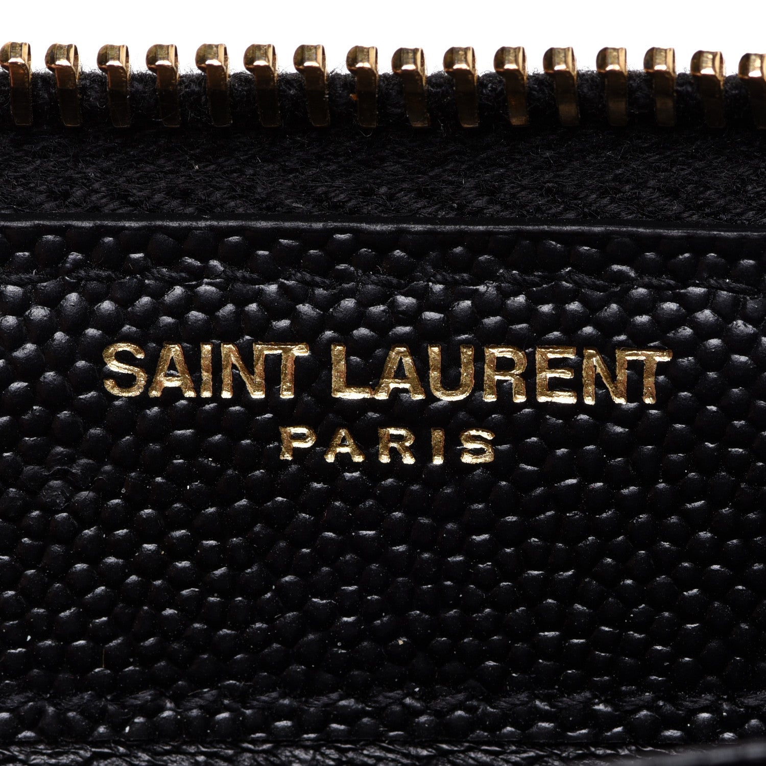 Saint Laurent Grain De Poudre Matelasse Chevron Monogram Zip Around Wallet Black 6 of 6