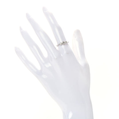 Tiffany Platinum Diamond Three Stone Milgrain Ring 51 5.75 2 of 5