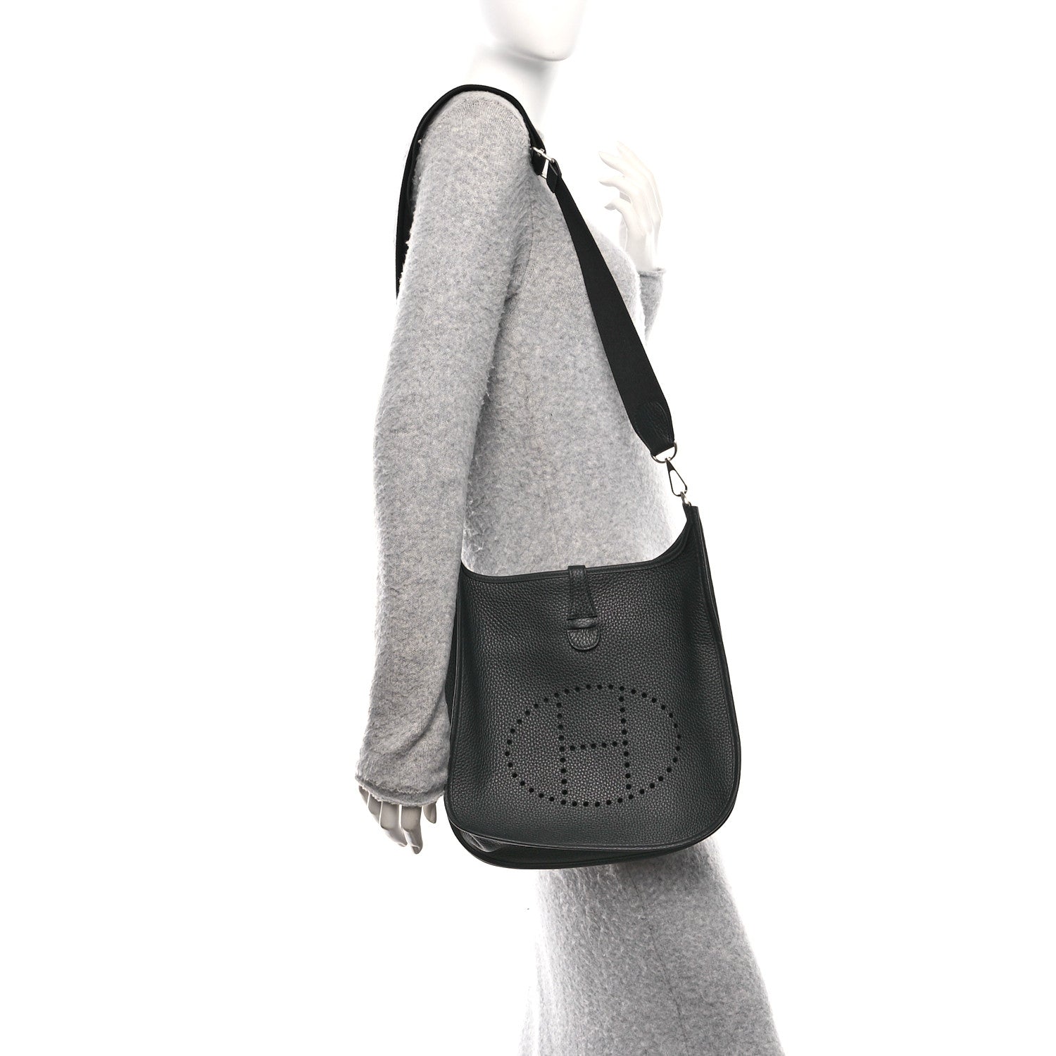 Hermes Taurillon Clemence Evelyne III PM Black 2 of 11