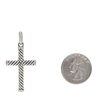 David Yurman DAVID YURMAN Sterling Silver Cable Cross Pendant 2 of 3