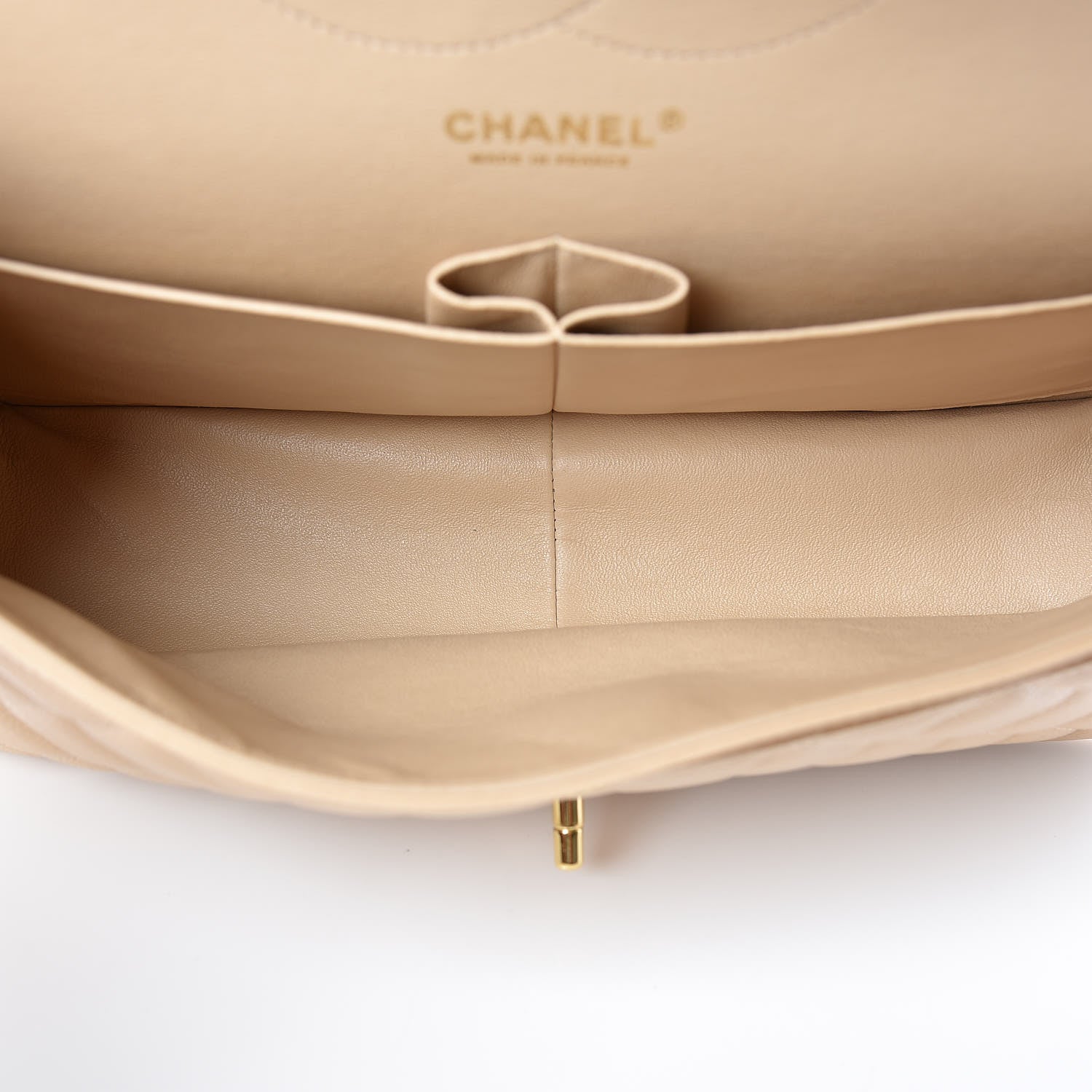 Chanel Caviar Quilted Jumbo Double Flap Beige Clair 7 of 10