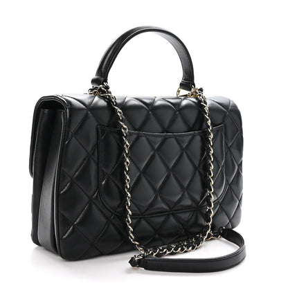 Chanel Lambskin Quilted Medium Trendy CC Flap Dual Handle Bag Black 3 of 12